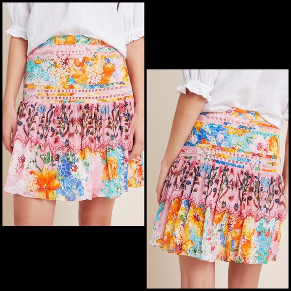 Anthro Bhanuni by Jyoti Floral Tiered Skirt - Picture 3 of 9